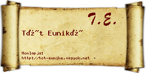 Tót Euniké névjegykártya